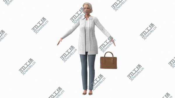 images/goods_img/20210312/Elderly Lady in Casual Clothes Rigged 3D/2.jpg